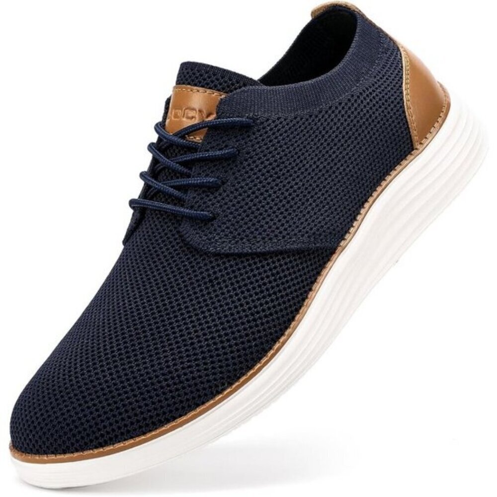 ⚡VILOCY Men's Navy Fashion Business Comfortable Breathable Dress Sneaker
